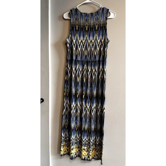 J Jill Wearever Collection Dress Size Small Tank Chevron Midi Sleeveless - Picture 6 of 12